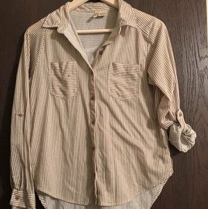 High low button up shirt